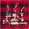 Décorations De Noël Ornements En Bois Créatifs Arbre Elk Styles De Voiture Pendentifs Suspendus Ornement En Bois Fit Xmas Party 3 Pièces 2Xb E1 Dr Dhspq