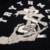 Men's T Shirts Gothic Skeleton Bones Cross Printed Punk T-shirts 2023 Men Oversized Streetwear Hip Hop Shirt Loose Cotton Tee Tops