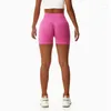 Pantaloncini attivi Summer Seamless Cross Vita alta Yoga Elasticity Quick Dry Hip Lift Pants Traspirante Corsa Sport Ciclismo Donna