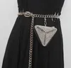 Heuptasjes Mini-driehoek Heuptasjes Dames Verstelbare ketting met muntzakje Vrouwelijke Street Bling-borst 230713