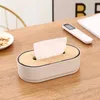 Tissue Boxes Napkins Tissue Box Bamboo Wooden Cover Tissue Box Holder With Groove Multifunctional Household Coffee Table Tissue Plastic Storage Box R230715