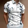 Herren-T-Shirts, Herren-Poloshirts mit Reißverschluss, bedruckte Herren-T-Shirts L230715