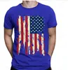 Herr t-shirts 2023 Sommarmän korta ärm t-shirt amerikansk flagga tryck mode trend casual män tshirt streetwear plus size 6xl l230715