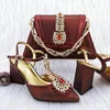 Dress Shoes Doershow Latest Design Nigerian Women And Bag Set Plus Size Ladies For Party HDA1-13