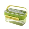 Baking Moulds Silicone Double Ice Compartment Storage Box Large Capacity Home Portable Manufacturing Cube Mold With Lid Tray