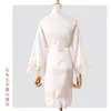 Vêtements de nuit pour femmes dentelle Kimono peignoir broderie mariée Bridemaid Robe de mariée Robe d'été femmes décontracté maison nuit Robe vêtements de détente