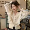 Malhas femininas 2023 moda coreana casual ladies tops coat woman sweter verão cardigan feminino bugbrou