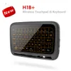 Tangentbord H18 Mini Full Pouch Screen 2.4 GHz Luftmus Touchpad Backlight Wireless Keyboard Plug and Play Smart Qwerty Keyboard för IPTV 230715