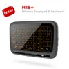 Tastiere H18 Mini Full Touch Screen 2.4GHz Air Mouse Touchpad Tastiera wireless retroilluminata Plug and Play Tastiera QWERTY intelligente per IPTV 230715