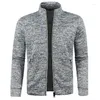 Men's Vests Solid Color Coat Men Spring Autumn Zipper Knit Long Sleeves Thin Cashmere Fashion Top Sweater