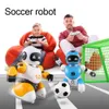 RC Robot RC Robot Toy Smart Football Battle Remote Control Robot Parent-Child Electric Toys Education Toys for Boys Kids Christmas Gift 230714