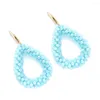 Dangle Earrings INKDEW Spring Colors Water Drop C Type For Women Beads Handmade Threading Crystal Big Jewelry Gift