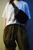 미니 허리 가방 남자 어깨 가방 힙합 옐로우 캔버스 벨트 하이 숄더 가방 가방 메신저 스트라이프 카메라 가방 크로스 바디 백