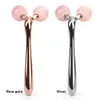 Face Care Devices 3D Face Massager Rose Quartz Jade Roller Pink Roller Nature Stone Heathy Beauty Tools Skin Care Tools for Women 230714
