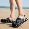 Sandals Summer Men's Slider Aqua Breathable Water Beach Shoes Men's Jelly Slider Men's Clogs Flat Shoes Plus Size 40-46 230714