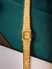 Watchy Women S Watch 24K Gold Wristwatch Watch Rzeźbiony wzór Mały moda walentynkowa S Prezenta