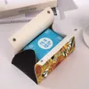 Tissue Boxes Napkins Ins Oil Painting Paper Box Leather Tissue Cover Car Creative Desktop Student Dormitory Office Storage for Living Room Bedroom R230714