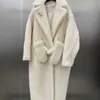 Luxury Wool Teddy Coat Max Designer Cardigan Jacket Winter Fashion Warm Woolen Coats Long Windbreaker American Women Clothing USA Size