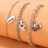 Anklets Huatang Fun Pumpkin Lantern Ghost Helemetry Helemetry Pendant Halloween Feet Three Set20238