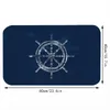 Tapijt Chic Nautische Anker Boot Marineblauwe Strepen Gepersonaliseerde Deurmat Moderne Slaapkamer Thuis Keuken Rug Badmatten Vloermat Decor Tapijt 230714