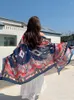 Szaliki Summer Eleganckie kobiety jedwabne szalik sarong na plaży szal druk filtra przeciwsłoneczna chustka hidżab majer bohemian bańki bufandas