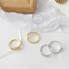 Cluster Rings Minimalist Gold Ring Gifts For Women 925 Sterling Silver Mujer Designer Vintage Accesories Party Adjustable 2023 Trend Jewelry