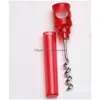 Öppnar Fashion Corkscrew Colorf Pen Container Can Creative Red Wine Bottle Opener Small Exquisite Kitchen Tools 0 98Sy X Drop Deliv DHSP4