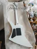 Custom Jack X Series Kellykex White Electric Guitar Blakc Body Body 24 Jumbo Frety Sharkfin Inkays Floyd Rose Tremolo Bridge