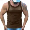 Hommes Débardeurs Hommes Gilet U-cou Poitrine Maille Sans Manches T-Shirts Tops 2023 Été Casual Sport Débardeur T-shirt Vêtements Pour Hommes Plus La Taille 5XL L230715