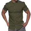 Herren T-Shirts Rayon Langarm Tops Mode Frühjahr und Sommer Casual Short Herren Seide Mikrofaser T-Shirt für Männer