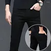 Jeans da uomo 2023 Primavera e autunno Moda classica Tinta unita Pantaloni casual retrò Uomo Slim Confortevole Stretch di alta qualità 27-38