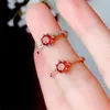 Klastrowe pierścionki proste i wykwintne naturalne pierścień granatowy 925 Ekskluzywne klejnoty dla kobiet