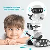 RC Robot Ebo Robot Toys ładowalny robot RC dla dzieci i dziewcząt Zabawne są muzyką i LED Eyes Prezent dla dzieci 230714