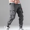 Pantalon homme Harajuku Cargo décontracté pour homme noir résistant à l'usure pantalon de survêtement multi-poches mâle coupe ajustée pantalon Streetwear japonais