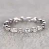 2mm 3mm 4mm 2 rad Full Moissanite Eternity Band 4PC Stapble Rings Stack 925 Sterling Silver Tower Stacking Ring