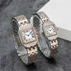 Les montres de couple Top Fashion Classics sont fabriquées en acier inoxydable importé de haute qualité pour dames à quartz élégante table en diamant noble 50 mètres montre étanche Très belle