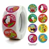 500pcs/roll Round Animal Stickers Adorable Incentive Stickers Cute Labels Gifts Kids Teacher Reward Motivational Decorations W0224