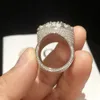 Rings Custom Moissanite Ring 925 Silver Wedding Cadeau voor vriendin 14K Men Dames Hip Hop -sieraden