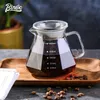 Bincoo Pentola Condivisione Risciacquo A Mano Tazza Di Birra Graduata Per Uso Domestico Caffettiera In Vetro Resistente Alle Alte Temperature-400ML