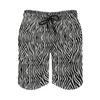 Shorts masculinos Tribal Zebra Board Quality Calças de praia masculinas pretas brancas listras cintura elástica calção de banho tamanho grande