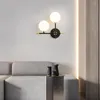 Applique nordique design verre appareil d'éclairage pour cuisine salon chambre chevet minimaliste esthétique décorateur