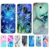 Per Samsung J4 Plus 2018 Custodia Cover Galaxy EU J400F J400 Prime Sm J415 Marmo Fiocco di neve Inverno Natale