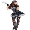 Sexig fransk piga kostym M XL Kvinnor Sexig Maid Body Shaper Costume Halloween Vuxen Fancy Satin Dress Costumes187i