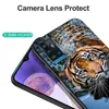 ل ZTE Blade A71 Case Phone Cover Black TPU Case Lion Wolf Tiger Dragon