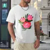 Men's Polos Protea Flower Watercolor - All Over Print T-Shirt Cute Clothes Anime Long Sleeve T Shirts