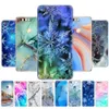 For Huawei Honor 8 Lite Soft Tpu Silicon Back Phone Cover For Protective Coque Bumper Marble Snow Flake Winter Christmas