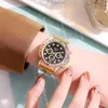 Top AP Diamond Iced Mosonite kan de test doorstaan 's werelds toonaangevende R olax-markt Nieuw Vierkant Waterdicht Zakelijk Stalen band Heren Hiphop Trendy Kalender Dames met geschenkverpakking