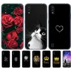 Pour Samsung M01 Case 5.7 "Soft Silicon Tpu Cover Galaxy M 01 SM-M015FZBDSER M015 Phone Back Cases Rose