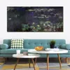 Fine Art Canvas Painting Water Lilies Green Reflection (right Half) Handcrafted Claude Monet Reproduction Artwork Home Decor