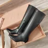 Boots Luxury Designer Winter Women's Thin High High Heel Angle Boots Bight High Boots Boots Knight Boots 35-40